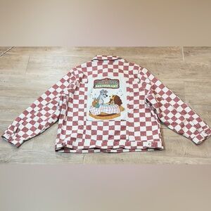 Boxlunch Exclusive Disney Lady & The Tramp Checkered Denim Jacket Size 4X
